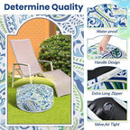 Ottoman Pouf, Inflatable Waterproof Cloth, 2-Pack with Air Pump