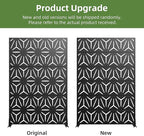 Casaphoria Metal Privacy Screen Outdoor, 72" H x 47" W Freestanding Decorative Privacy Screen for Patio Deck Balcony Garden with Stable Base, Black-Star