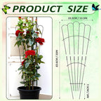 LEIFIDE 2 Pcs 33in Plant Trellis for Climbing Plants Indoor, Expandable Large Metal Trellis for Potted, Heavy-Duty Tall Rustproof Houseplant Support for Flowers Vine Ivy Pothos Hoya Monstera