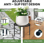 TOSKING 2-Pack Plant Stands - Heavy Duty Low Plant Stand, No Assembly Required Risers for Potted Plants Indoor and Outdoor, Ready to Use(11.81" Diameter)