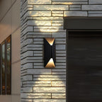 LEONLITE 5CCT Dimmable LED Up Down Wall Light, 100-277V, CRI 90+, IP65 Waterproof, 10%-100% Dimmable for Commercial Outdoor, 14 Inch Modern Porch Light, 2200K/2700K/3000K/4000K/5000K, Pack of 2