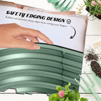 Outsunny 6.5' x 2' x 1' Galvanized Raised Garden Bed Kit, Outdoor Metal Elevated Planter Box with Safety Edging, Easy DIY Stock Tank for Growing Flowers, Herbs & Vegetables, Green