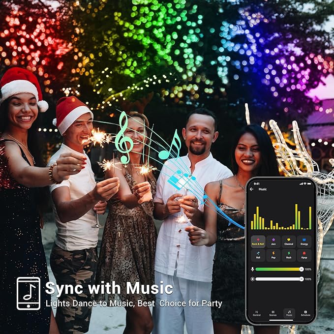 Brizled Smart String Lights, 196ft 600 LED Smart WiFi Color Changing Fairy Lights App Controlled, RGB Christmas Lights Clear Wire Work with Alexa & Google Home for Halloween Indoor Outdoor Tree Decor