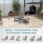 FUNBERRY Outdoor Adirondack Side Table, 2-Tier Patio End Tables, HDPE All - Image 8