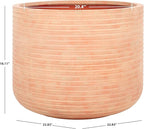 SAFAVIEH Outdoor Collection Nardo Terracotta Cement Ficonstone Planter Pot