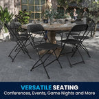 Flash Furniture Hercules Series Plastic Folding Chair - Black - 20 Pack 650LB Weight Capacity Comfortable Event Chair-Lightweight Folding Chair