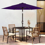 AreShark 7.5FT Patio Umbrella Table Market Umbrella with 6 Sturdy Ribs, Button Tilt/Crank, Heavy-Duty Outdoor Umbrellas for Pool, Deck, Garden and Backyard, Purple