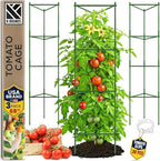K-Brands Tomato Cage - Tomatoes Plant Stakes Support Cages Trellis for Garden and Pots (3 Pack - Extra Tall Upto 68 inches)