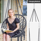 SUNCREAT Hammock Chair Hanging Macrame Swing - Image 7