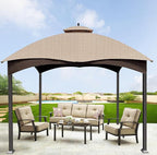 SCOCANOPY Light Beige Ripstop Replacement Top for Lowe's Allen Roth 10X12 Gazebo Model #GF-12S004B-1/ GF-12S004BTO