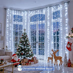 Curtain String Lights 900 LED Cool White Outdoor Waterproof 9.5 x 29.5 ft