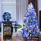Brizled Smart String Lights, 196ft 600 LED Smart WiFi Color Changing Fairy Lights App Controlled, RGB Christmas Lights Clear Wire Work with Alexa & Google Home for Halloween Indoor Outdoor Tree Decor