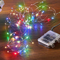 Indoor/Outdoor String Lights 4 Pack, 32.8 Ft Battery LED with Remote