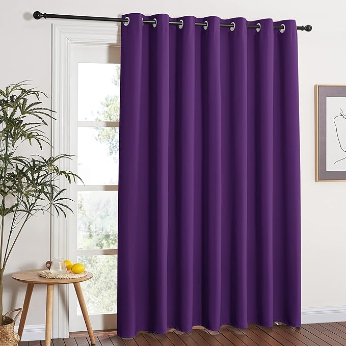 Insulated Sliding Door Curtain – Royal Purple, W100 x L84