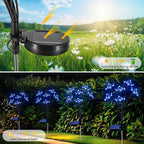 Solar Garden Lights 2 Pack Waterproof Solar Swaying Starburst Light Outdoor Lights for Yard Patio Walkway Pathway Party Wedding Christmas Decorative, Blue