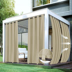 HolidayIdeas Gazebo Curtains Outdoor Waterproof 4 Panels 54x95 Inch-Windproof by HolidayIdeas