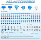 Decorative Garden Stakes DIY Kit, 158 Pieces, Sapphire Blue
