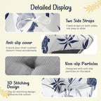 Outdoor Chaise Lounge Chair Cushion 75.1 x 22.8 x 4.7 Inches 100% Waterproof Replacement Cotton Patio Pool Lounge Chair Cushion for Outdoor Furniture with Ties, Blue Enchantress