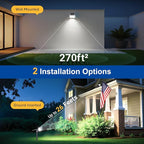 LETMY Solar Spot Lights Outdoor Waterproof with Bigger LED, Auto ON/Off 135°Adjustable Solar Lights Outdoor, 2-in-1 Wall Lights & 2 Modes Landscape Spotlights for Tree Yard Pathway Garden Decor 2Pack
