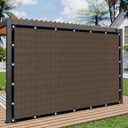 Mocha Sun Shade Cloth,10x12FT Pergola Shade Cover with Reinforced Grommets,90% Shade Fabric Fence Privacy Screen Balcony,Pergola Shade Cover Canopy Patio Garden Backyard Carport Porch Deck