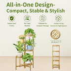 Tall Plant Stand Indoor Outdoor, Corner Metal Flower Pot Stands for Multiple Plants, 5 Tier Heavy Duty Plant Shelf for Patio Garden Balcony Living Room Bedroom - GoldWave