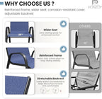Patio Dining Chairs Set of 4, Outdoor Stackable Dining Chairs High Back for All Weather, Patio Furniture for Backyard, Porch, Garden, Pool Deck (Blue)
