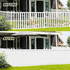 LOVE STORY Balcony Privacy Screen, 2.5'x6' Deck Shield Screen Fence Cover,UV Protection and Weather-Resistant,3 FT Height for Deck, Patio, Backyard, Outdoor Pool, Porch, Railing, White