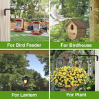 15 Inch 2 Black Pack Heavy Duty Outdoor Plant Hangers, Iron Hanging Plant Brackets for Hanging Plants Outside, Metal Plant Hooks Plant Wall Hooks for Hanging Lantern, Bird Feeder