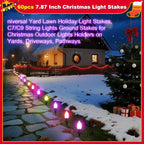 60 Pcs 7.5 Inch Christmas Light Stakes, Christmas Yard Stakes for C7 C9 Christmas Lights, Garden Path Walkway Holiday Decorations(Black)