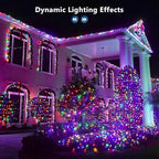 Brizled RGB Christmas Lights, 164ft 500 LED Color Changing String Lights, Dimmable Christmas Tree Light, Indoor Multifunctional Fairy Light with Remote for Outdoor Independence Day Xmas Party Decor