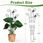 COOMIN 30'' Monstera Plant Support Outdoor, Metal Expandable Plant Supports for Indoor Plants, 4P Garden Trellis for Climbing Plants Indoor - Ivy, Pothos, Philodendron, Hoya