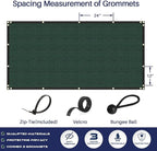 Windscreen4less Privacy Fence Screen Heavy Duty Windscreen Fencing Mesh Fabric Shade Net Cover with Brass Grommtes for Outdoor Wall Garden Yard Pool Deck, 6'x92' Green