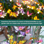 TONULAX Solar Garden Lights - Swaying Butterfly Light, Swaying in The Wind, Solar Outdoor Lights, Yard Patio Pathway Decoration, High Flexibility Iron Wire & Realistic Butterflies (6 Pack)