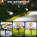 Solar Lights Outdoor Waterproof Landscape Lights, 40 LEDs Solar Spot Lights Outdoor Spotlights with 3 Light Modes, USB & Solar Powered Garden Yard Wall Lights Auto On/Off for Patio 6 Pack