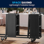 Flash Furniture Hercules Series Folding Chair - Black Resin - 2 Pack 800LB Weight Capacity Comfortable Event Chair - Light Weight Folding Chair