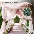 Artificial Rose Flower Ball Centerpieces, Pink & White Silk with Zip Ties