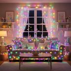 Brizled RGB Christmas Lights, 66ft 200 LED Color Changing Christmas Light with Remote, Dimmable Xmas Lights Outdoor Indoor Waterproof Mini String Light, Xmas Tree Lighting for Tree Halloween Party