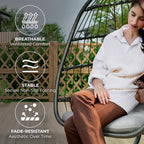 Hammock Chair with Steel Stand, Grey, Indoor and Outdoor Use