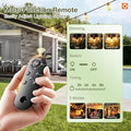 String Lights 54 FT Solar Outdoor, Black, Remote Control