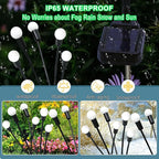 Kohlrabi Solar Garden Lights Outdoor, 6 Pack 60 LED Blue Firefly Lights Waterproof, Sway by Wind, Solar Wind Swaying Light for Yard Patio Backyard Garden Planter Flower Bed Pathway Decoration
