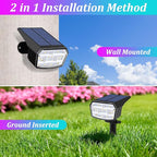Sucolite 6-Pack Solar Spot Lights Outdoor Waterproof IP65, 3 Lighting Modes 2-in-1 Solar Landscape Spotlights for Yard, 59 LED Solar Powered Wall Lights for Garden Pathway Driveway Walkway, Multicolor