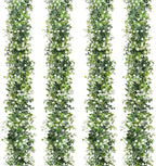 Artificial Eucalyptus Greenery Garland, 4 Pack, 24 Ft Total, Green