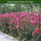 Decorative Metal Garden Fence Outdoor CTW3643, 43.2in H x 14.75 ft L, No Dig - Image 6