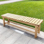 47.2'' Outdoor Garden Benches Weatherproof Patio Bench Two-Person Seat Backless by YangAera