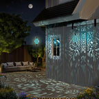 Hanging Solar Lights Outdoor Garden Decor Solar Lantern Waterproof Plastic Moroccan Outdoor Decorations for Patio Pathway Yard Backyard Garden Decorative (2, Black)