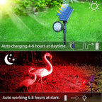 JSOT 4 Pack Halloween Solar Spot Lights Outdoor- RGB Solar Lights Outdoor Waterproof Color Changing Spotlights Christmas Decor, Outside Landscape Lighting for Yard Driveway Tree