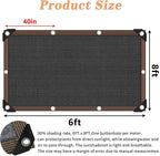QLOFEI Shade Cloth for Garden, 90% Sunblock Shade Neting Cover with Grommets, Sun Protection Screens for Patio Kennel Chicken Coop Pergola Greenhouse Plants Cover Mesh Tarp, 6x8 FT