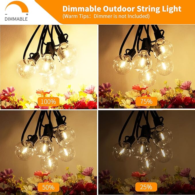 String Lights, 150 FT Warm White LED, Shatterproof and Waterproof