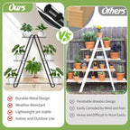Heavy Duty Metal Plant Stand, Indoor Outdoor Plant Shelf & Rack - 3 Tiers 7 Pots, Plant Holder for Plants/Flowers/Planters, for Living Room Home Corner Patio & Garden