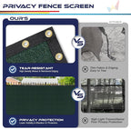 Windscreen4less Privacy Fence Screen Heavy Duty Windscreen Fencing Mesh Fabric Shade Net Cover with Brass Grommtes for Outdoor Wall Garden Yard Pool Deck, 6'x232' Green